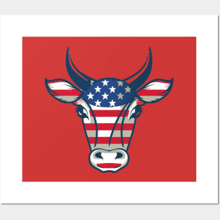 American cow Posters and Art